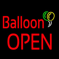 Balloon Block Open Neon Sign