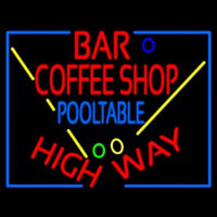 Bar Coffee Shop Pool Table Neon Sign