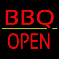 Bbq Block Open Neon Sign