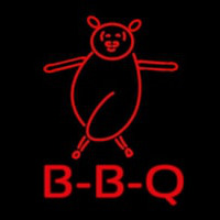 Bbq Pig Logo Neon Sign