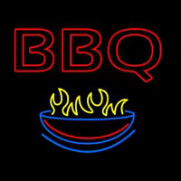 Bbq With Bowl Neon Sign