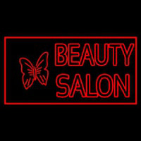 Beauty Salon With Butterfly Logo Neon Sign