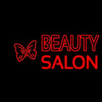 Beauty Salon With Butterfly Logo Neon Sign