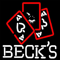 Becks Ace And Poker Beer Sign Neon Sign