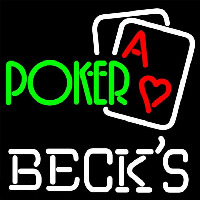 Becks Green Poker Beer Sign Neon Sign