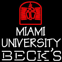 Becks Miami University Beer Sign Neon Sign