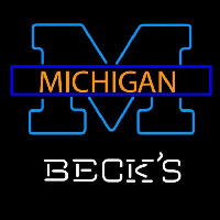 Becks Michigan University of Michigan Beer Sign Neon Sign