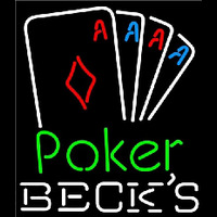 Becks Poker Tournament Beer Sign Neon Sign