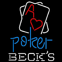 Becks Rectangular Black Hear Ace Beer Sign Neon Sign