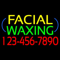 Block Facial Wa ing With Phone Number Neon Sign