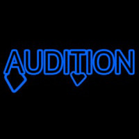 Blue Audition Block Neon Sign