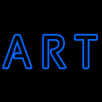 Blue Double Stroke Art Neon Sign