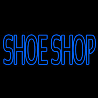 Blue Double Stroke Shoe Shop Neon Sign