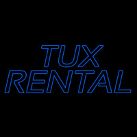 Blue Double Stroke Tu  Rental Neon Sign