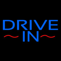 Blue Drive In Neon Sign