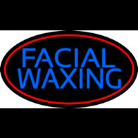 Blue Facial And Wa ing Red Oval Neon Sign