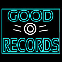 Blue Good Records Border Neon Sign