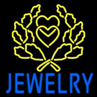Blue Jewelry Block Logo Neon Sign