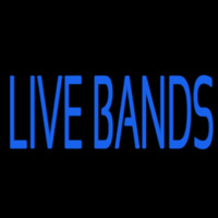 Blue Live Bands Neon Sign