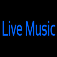 Blue Live Music Neon Sign