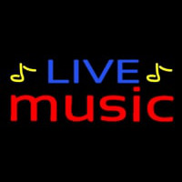 Blue Live Red Music Neon Sign