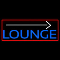 Blue Lounge And Arrow With Red Border Neon Sign