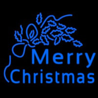 Blue Merry Christmas Neon Sign