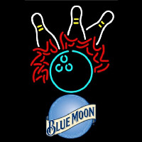 Blue Moon Bowling Pool Beer Sign Neon Sign