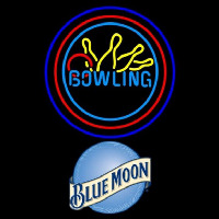 Blue Moon Bowling Yellow Blue Beer Sign Neon Sign