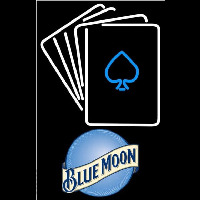 Blue Moon Cards Beer Sign Neon Sign