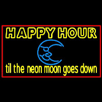 Blue Moon Happy Hour Till Beer Sign Neon Sign