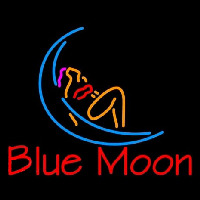 Blue Moon Lady Orange Beer Neon Sign