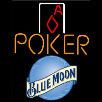 Blue Moon Poker Squver Ace Beer Sign Neon Sign