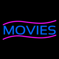 Blue Movies Neon Sign