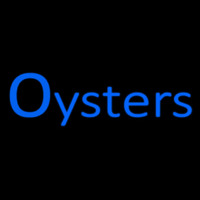 Blue Oysters Cursive Neon Sign