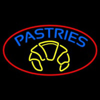 Blue Pastries Logo Neon Sign