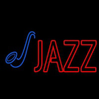 Blue Sa ophone Red Jazz Block 1 Neon Sign