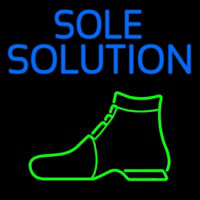 Blue Sole Solution Neon Sign