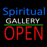 Blue Spritual White Gallery With Open 1 Neon Sign