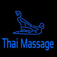 Blue Thai Massage Logo Neon Sign