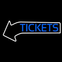 Blue Tickets With Arrow Neon Sign