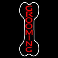 Bone Grooming Vertical Neon Sign