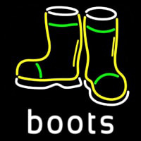 Boots With Logo Neon Sign