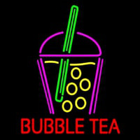 Bubble Tea With Glass Neon Sign