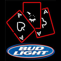 Bud Light Ace And Poker Beer Sign Neon Sign