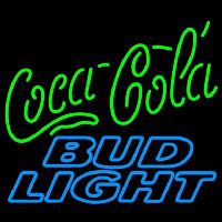 Bud Light Coca Cola Green Neon Sign