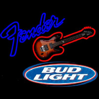 Bud Light Fender Guitar Beer Sign Neon Sign