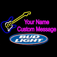 Bud Light Guitar Logo Beer Sign Neon Sign