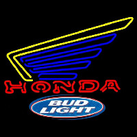 Bud Light Logo Honda Motorcycles Gold Wing Beer Sign Neon Sign