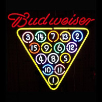 Budweiser 15 Ball Rack Neon Sign